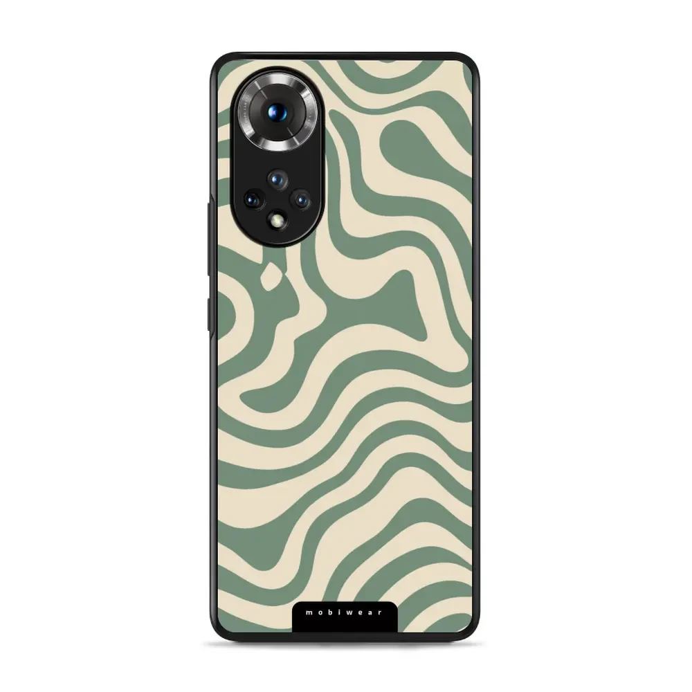 Lesklý kryt Mobiwear Glossy - Honor 50 / Huawei Nova 9 - GA57G Zelené a béžové zkrouceniny