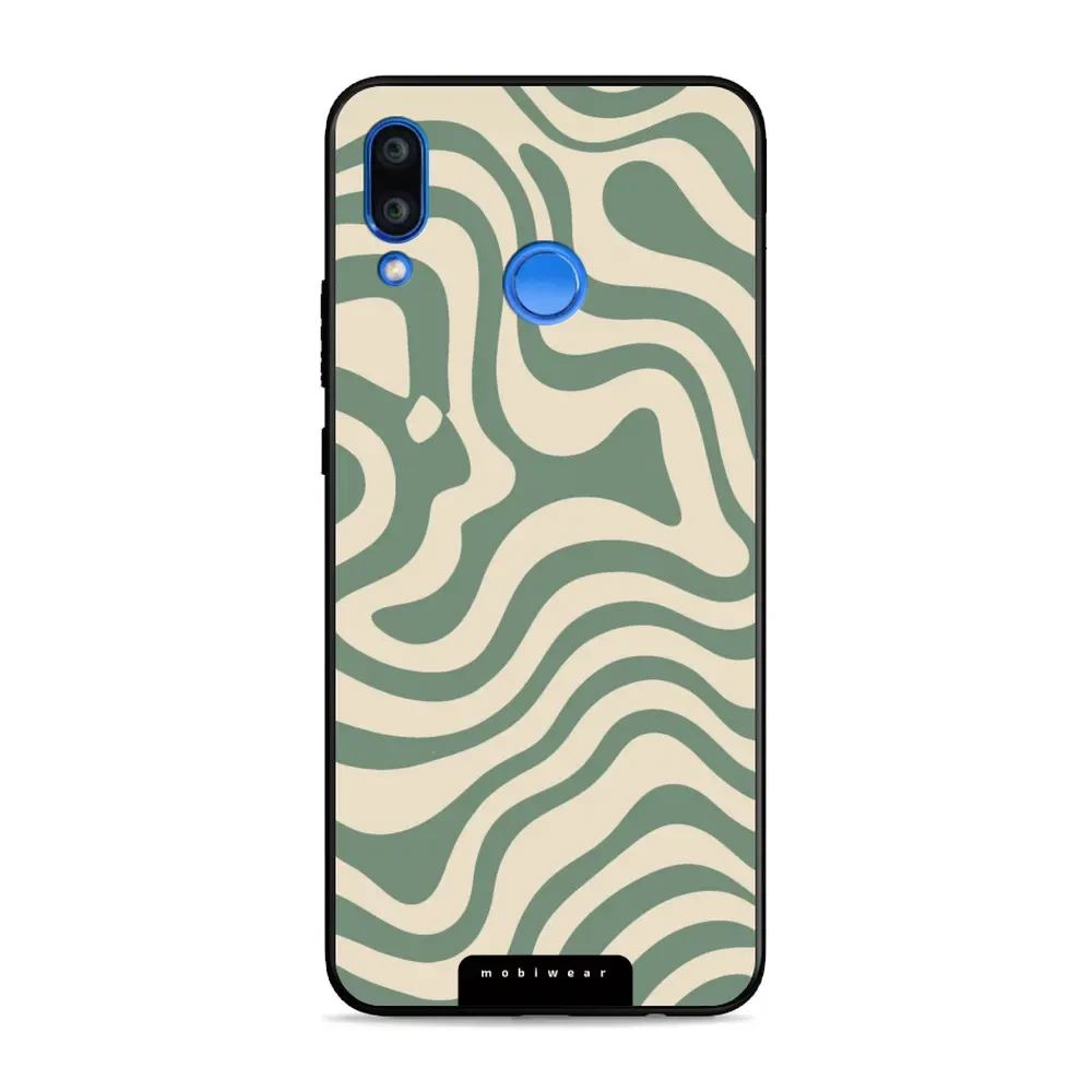 Lesklý kryt Mobiwear Glossy - Huawei Nova 3 - GA57G Zelené a béžové zkrouceniny