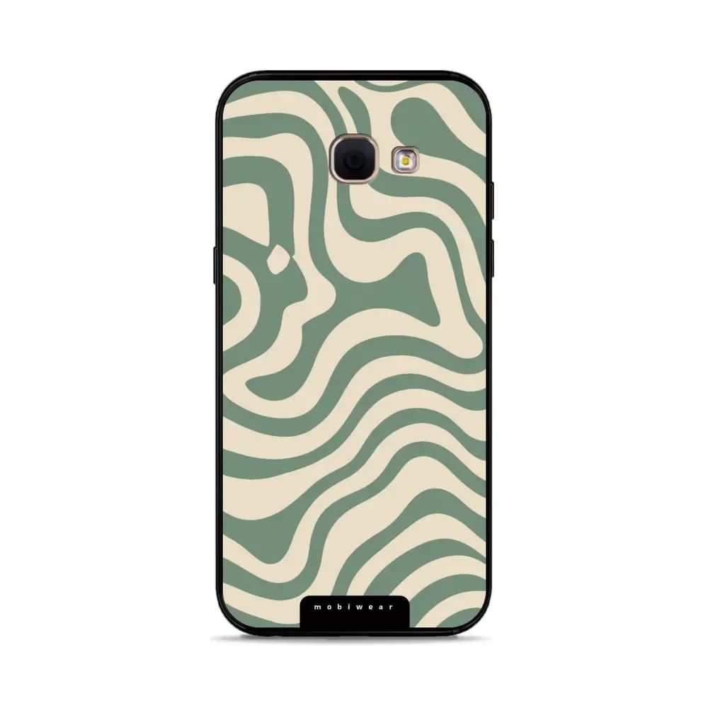 Lesklý kryt Mobiwear Glossy - Samsung Galaxy A5 2017 - GA57G Zelené a béžové zkrouceniny