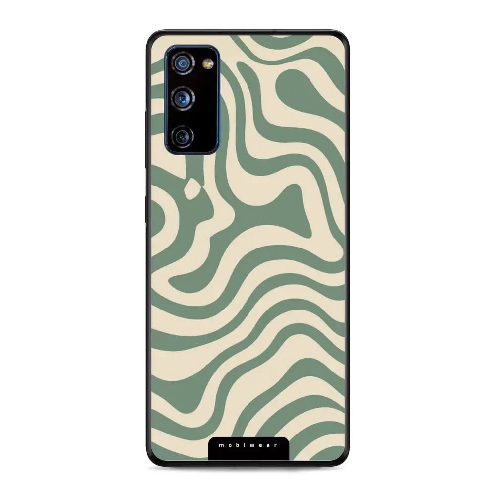 Lesklý kryt Mobiwear Glossy - Samsung Galaxy S20 FE - GA57G Zelené a béžové zkrouceniny
