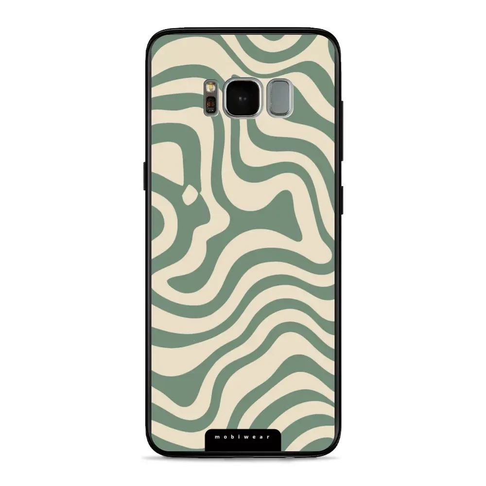Lesklý kryt Mobiwear Glossy - Samsung Galaxy S8 - GA57G Zelené a béžové zkrouceniny