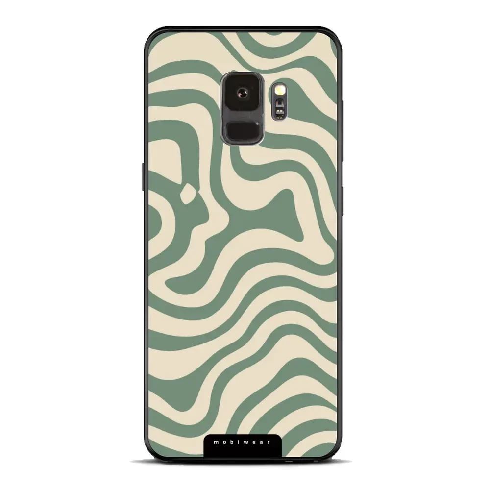 Lesklý kryt Mobiwear Glossy - Samsung Galaxy S9 - GA57G Zelené a béžové zkrouceniny
