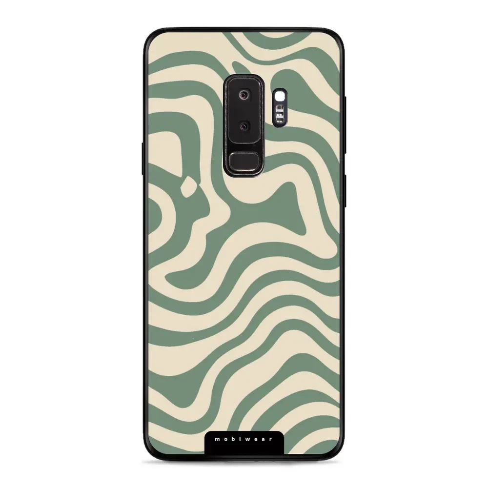 Lesklý kryt Mobiwear Glossy - Samsung Galaxy S9 Plus - GA57G Zelené a béžové zkrouceniny