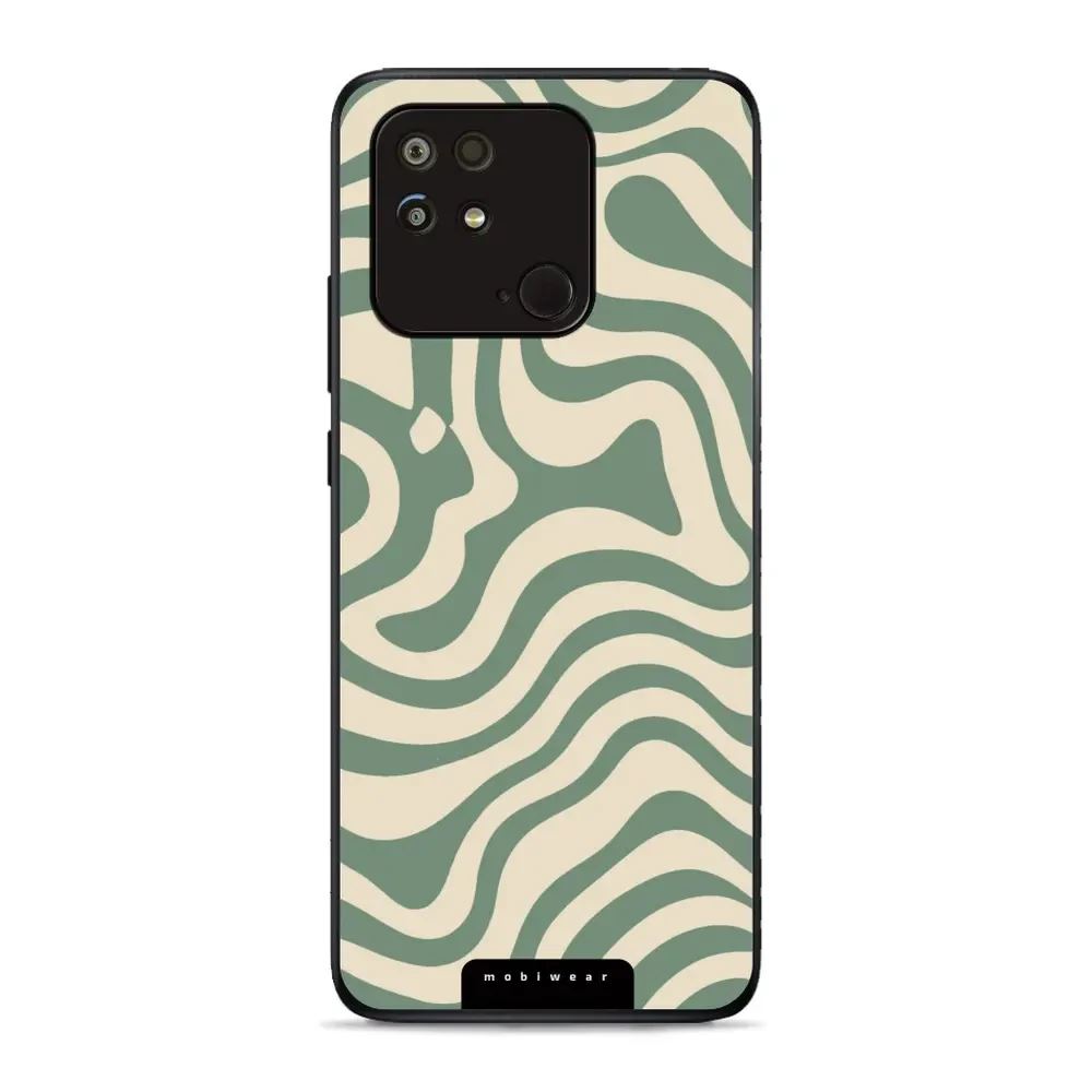 Lesklý kryt Mobiwear Glossy - Xiaomi POCO C40 - GA57G Zelené a béžové zkrouceniny