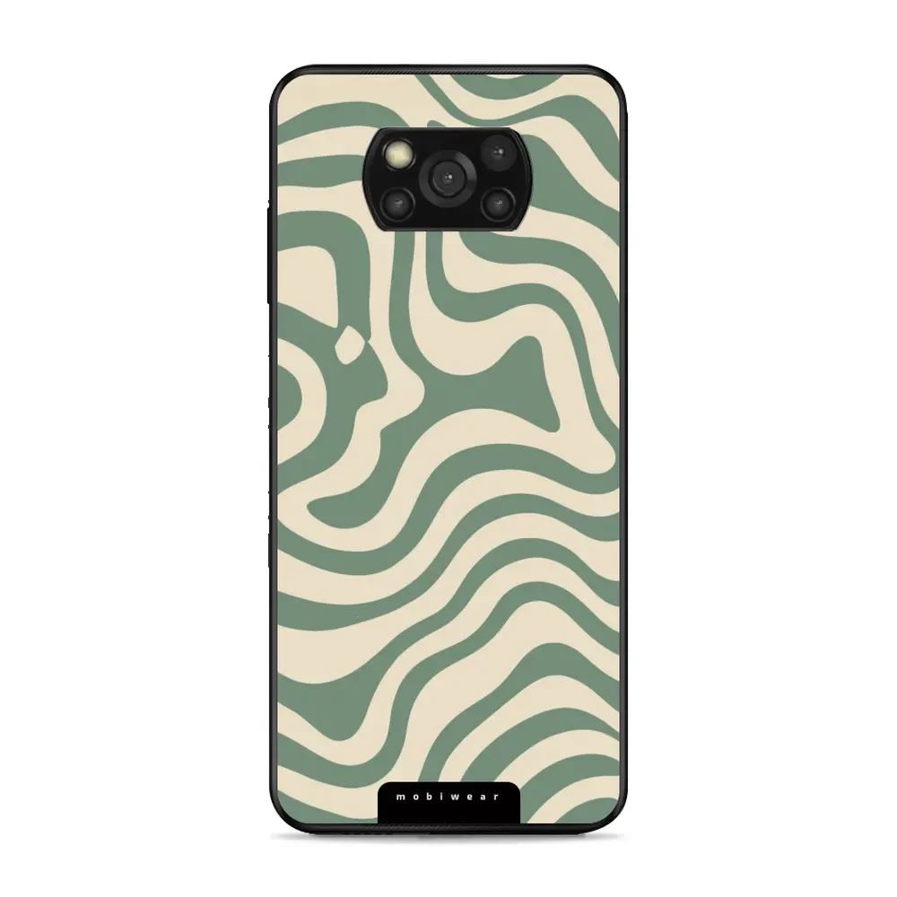 Lesklý kryt Mobiwear Glossy - Xiaomi Poco X3 NFC / Xiaomi Poco X3 Pro - GA57G Zelené a béžové zkrouceniny