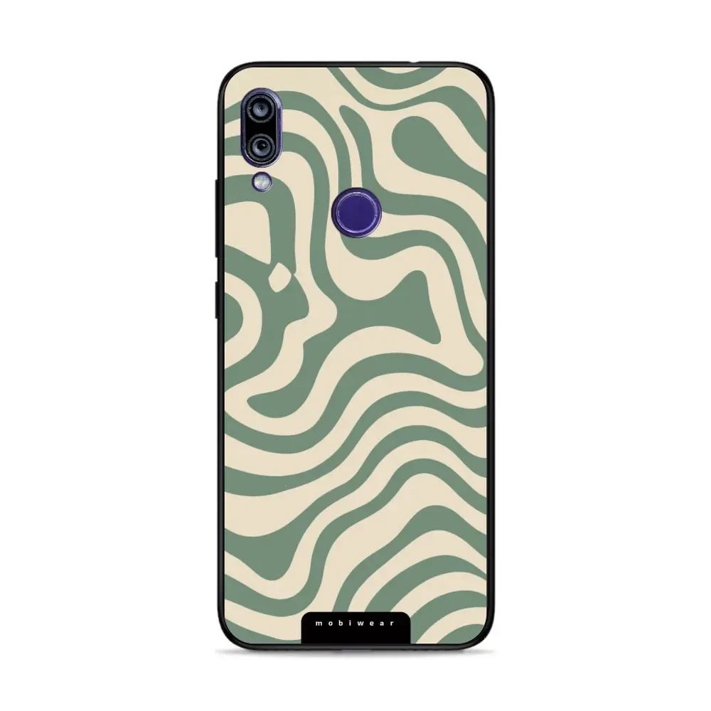 Lesklý kryt Mobiwear Glossy - Xiaomi Redmi 7 - GA57G Zelené a béžové zkrouceniny