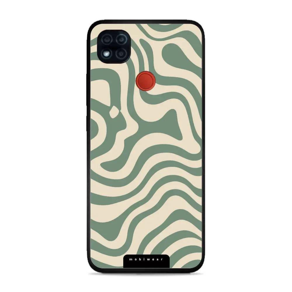 Lesklý kryt Mobiwear Glossy - Xiaomi Redmi 9C - GA57G Zelené a béžové zkrouceniny