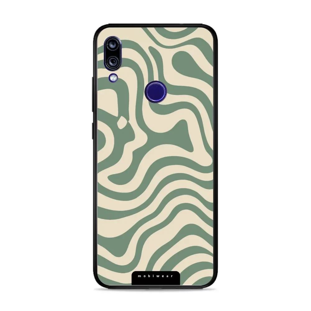 Lesklý kryt Mobiwear Glossy - Xiaomi Redmi Note 7 - GA57G Zelené a béžové zkrouceniny