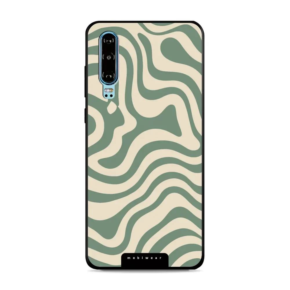 Lesklý kryt Mobiwear Glossy - Huawei P30 - GA57G Zelené a béžové zkrouceniny