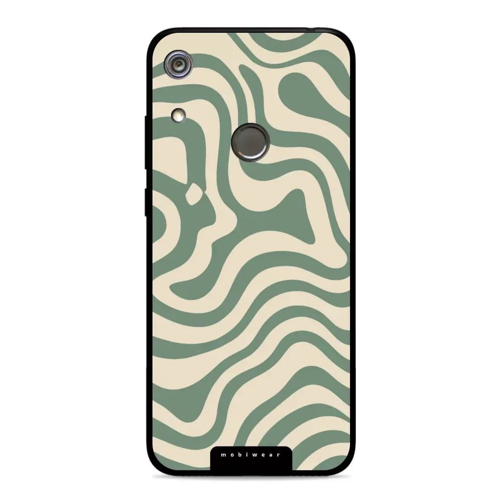 Lesklý kryt Mobiwear Glossy - Huawei Y6 2019 / Honor 8A / Huawei Y6s - GA57G Zelené a béžové zkrouceniny