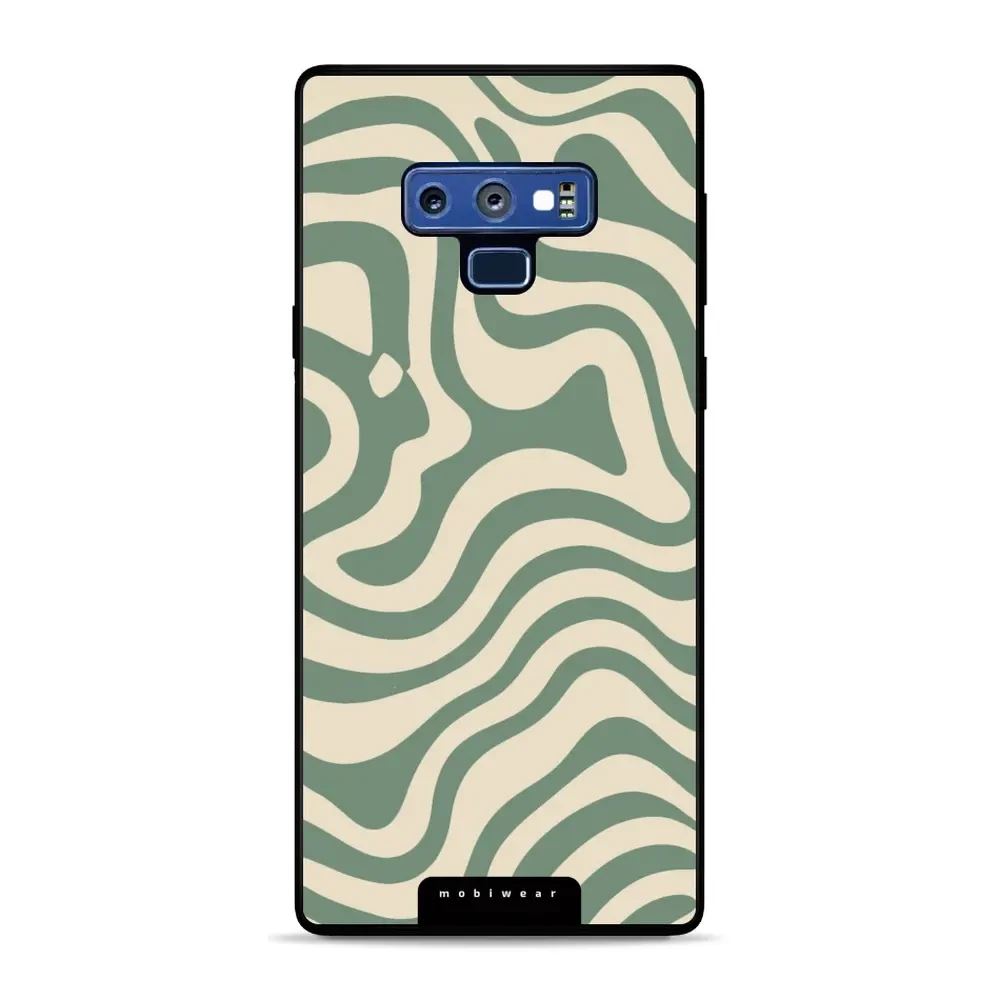 Lesklý kryt Mobiwear Glossy - Samsung Galaxy Note 9 - GA57G Zelené a béžové zkrouceniny
