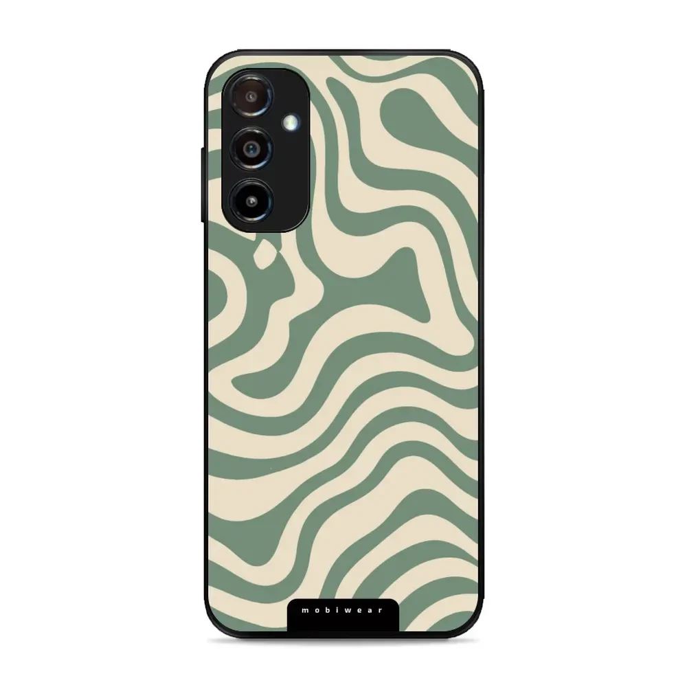 Lesklý kryt Mobiwear Glossy - Samsung Galaxy A14 / A14 5G - GA57G Zelené a béžové zkrouceniny