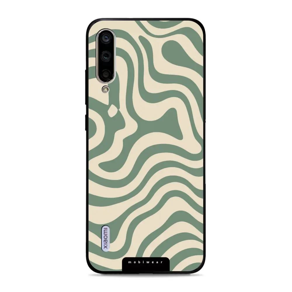 Lesklý kryt Mobiwear Glossy - Xiaomi Mi A3 - GA57G Zelené a béžové zkrouceniny