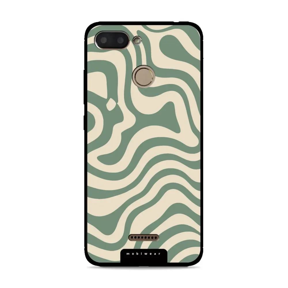 Lesklý kryt Mobiwear Glossy - Xiaomi Redmi 6 - GA57G Zelené a béžové zkrouceniny