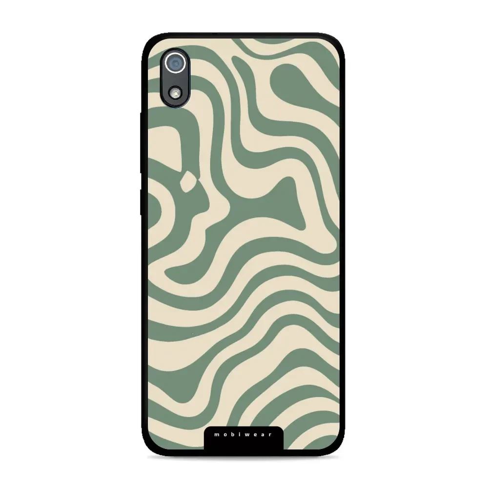 Lesklý kryt Mobiwear Glossy - Xiaomi Redmi 7A - GA57G Zelené a béžové zkrouceniny