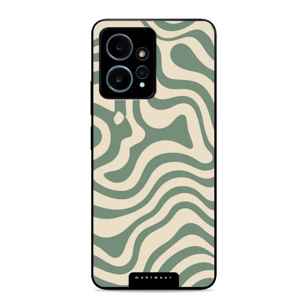 Lesklý kryt Mobiwear Glossy - Xiaomi Redmi Note 12 4G - GA57G Zelené a béžové zkrouceniny