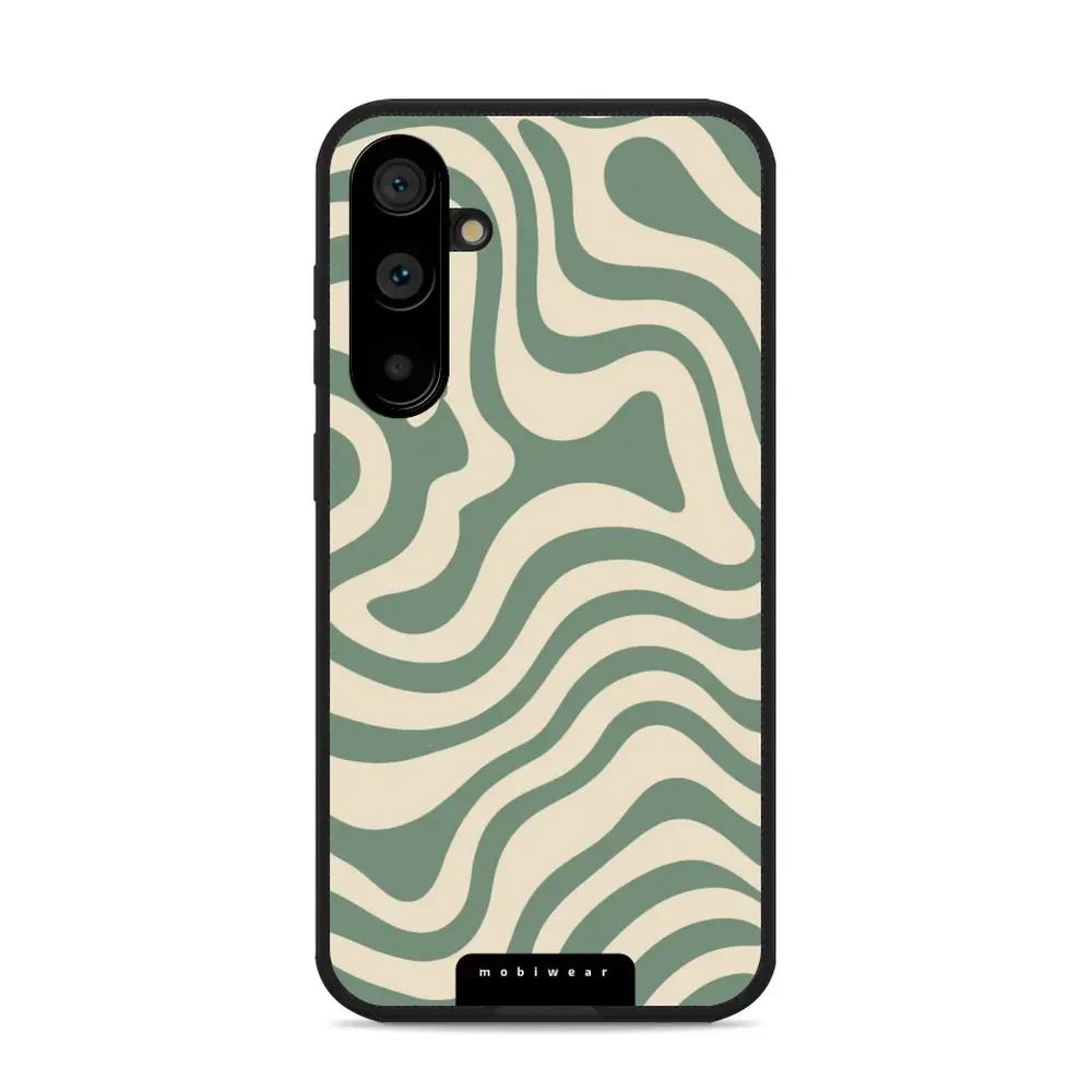 Lesklý kryt Mobiwear Glossy - Samsung Galaxy S23 FE - GA57G Zelené a béžové zkrouceniny