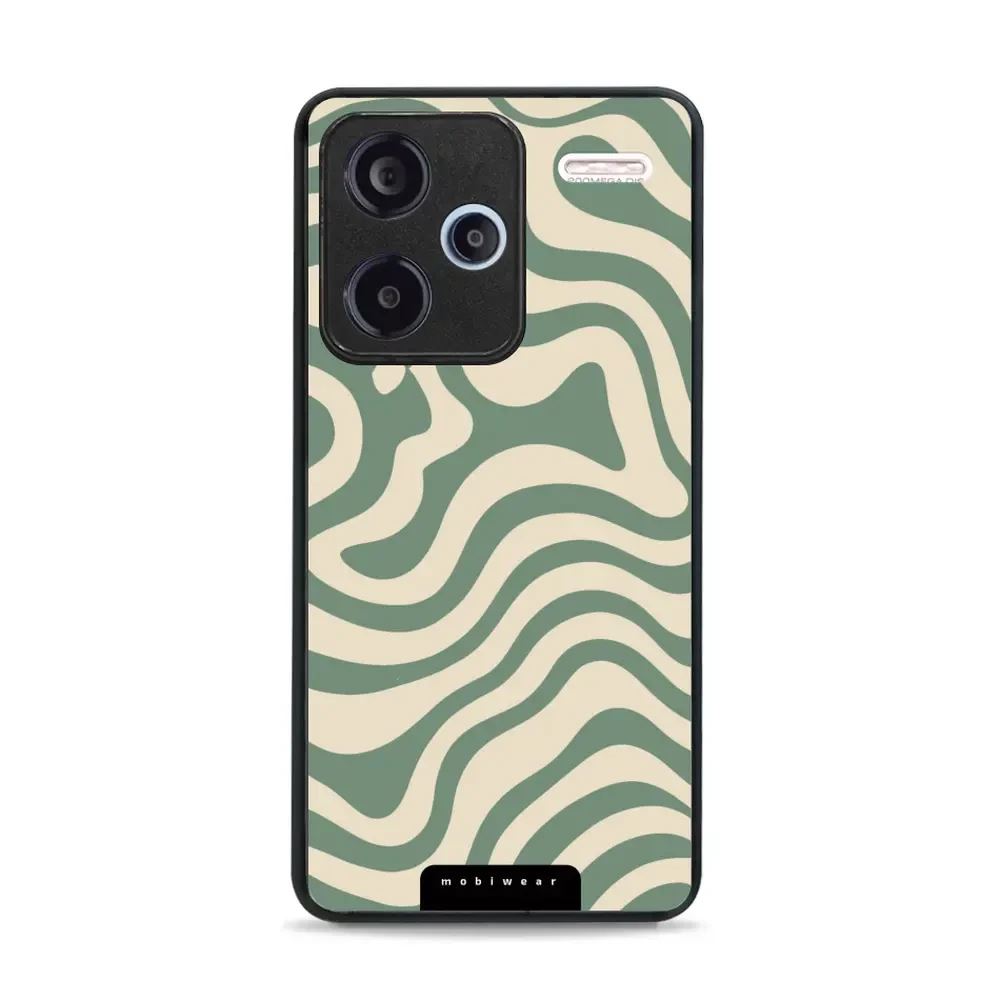 Lesklý kryt Mobiwear Glossy - Xiaomi Redmi Note 13 Pro Plus - GA57G Zelené a béžové zkrouceniny