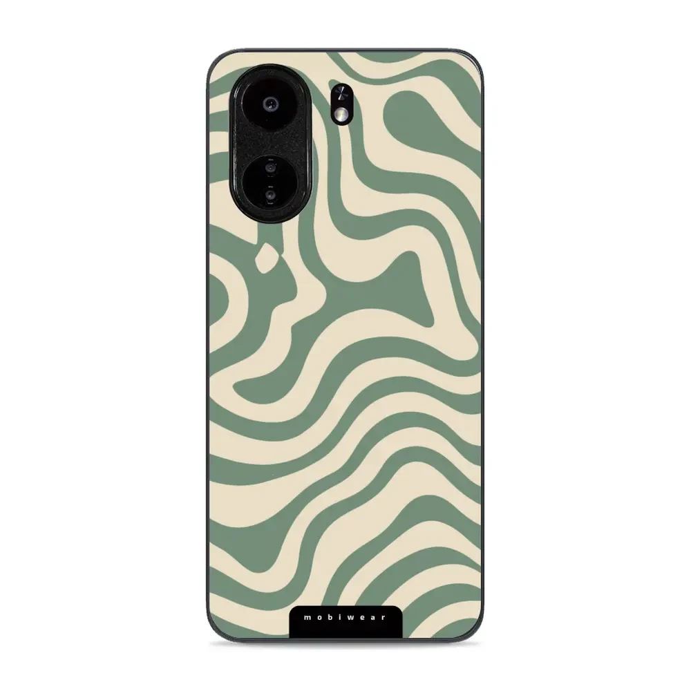 Lesklý kryt Mobiwear Glossy - Xiaomi Redmi 13C / Poco C65 - GA57G Zelené a béžové zkrouceniny