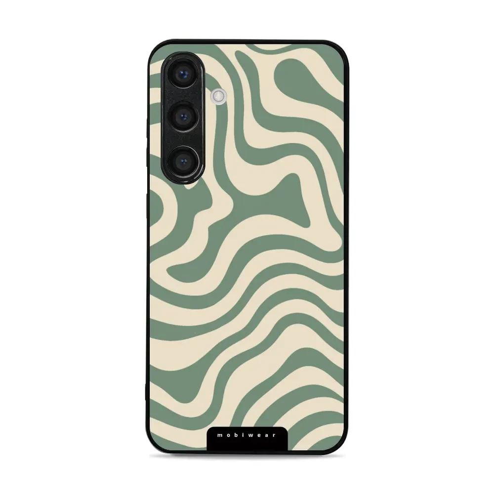 Lesklý kryt Mobiwear Glossy - Samsung Galaxy S24 Plus - GA57G Zelené a béžové zkrouceniny