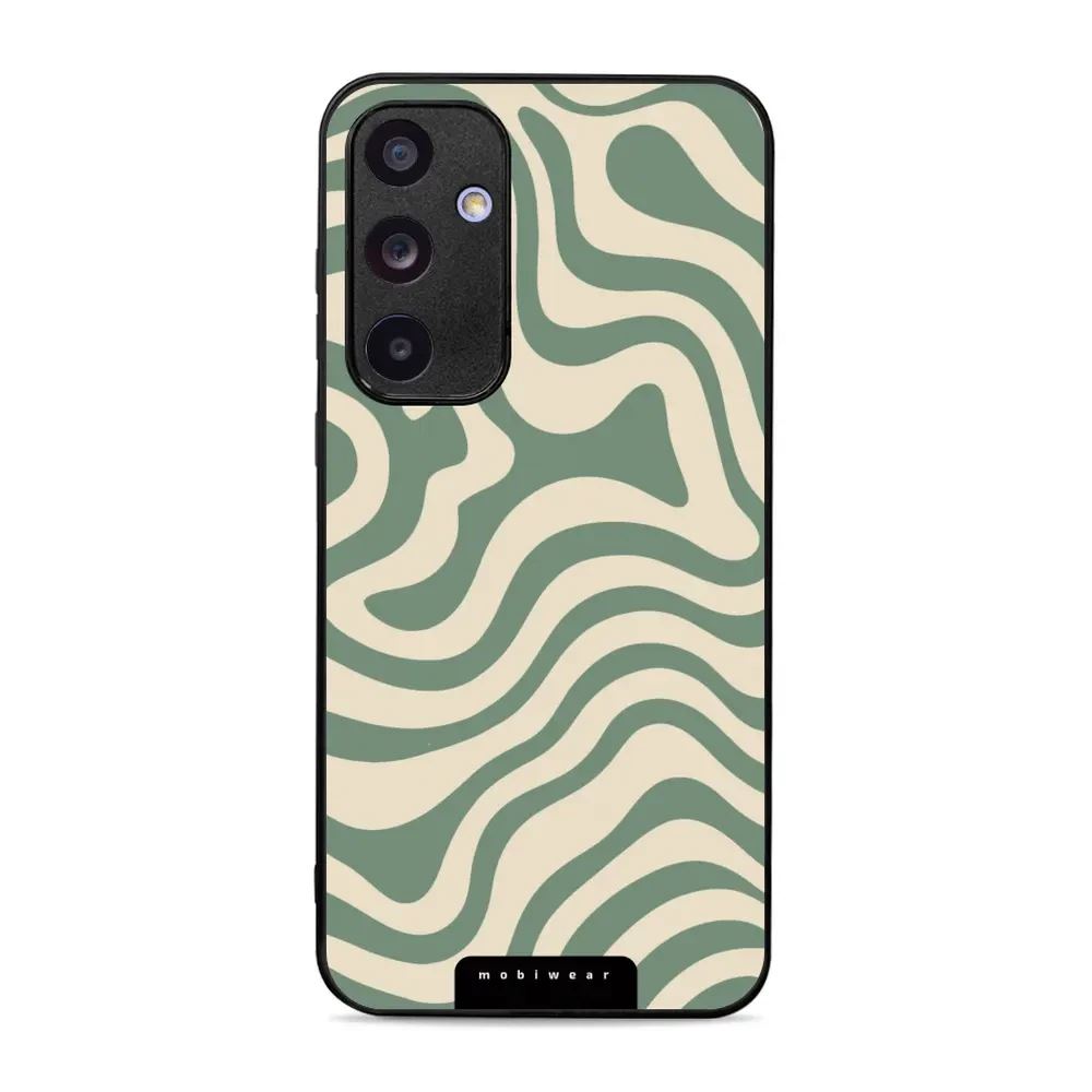 Lesklý kryt Mobiwear Glossy - Samsung Galaxy A15 / A15 5G - GA57G Zelené a béžové zkrouceniny