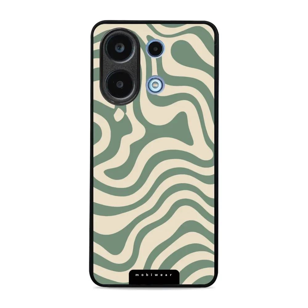Lesklý kryt Mobiwear Glossy - Xiaomi Redmi Note 13 4G - GA57G Zelené a béžové zkrouceniny
