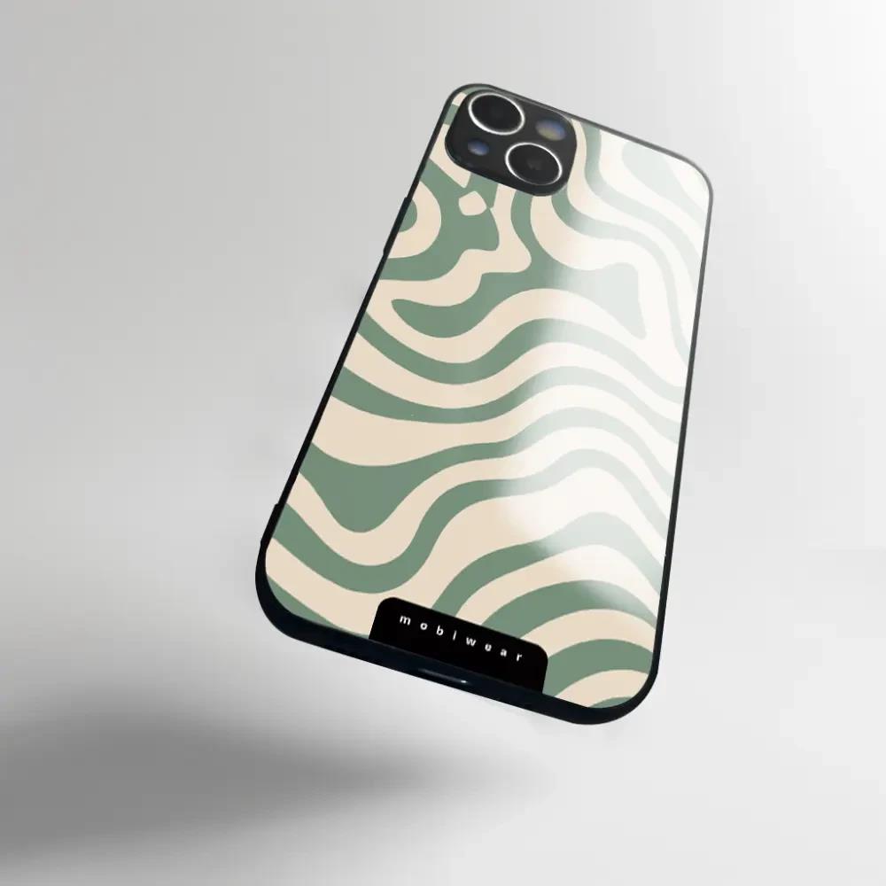 Lesklý kryt Mobiwear Glossy - Samsung Galaxy S21 Plus - GA57G Zelené a béžové zkrouceniny