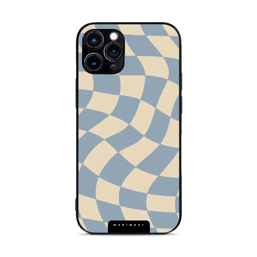 Lesklý kryt Mobiwear Glossy - Apple iPhone 11 Pro - GA59G Modrá a béžová šachovnice