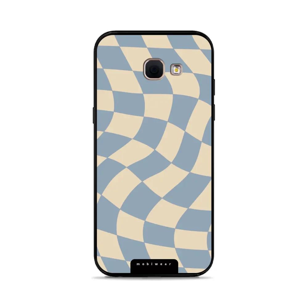 Lesklý kryt Mobiwear Glossy - Samsung Galaxy A5 2017 - GA59G Modrá a béžová šachovnice