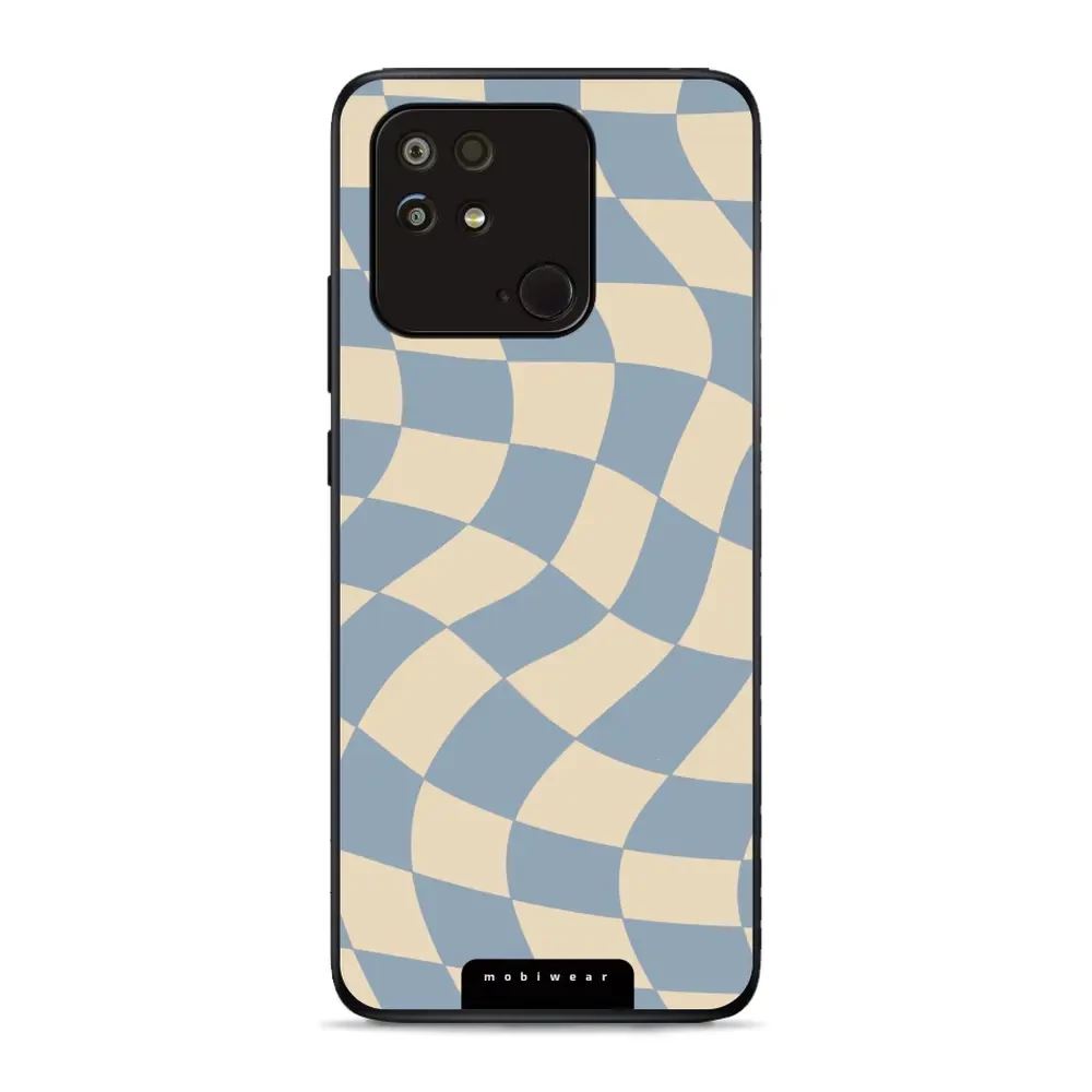 Lesklý kryt Mobiwear Glossy - Xiaomi POCO C40 - GA59G Modrá a béžová šachovnice