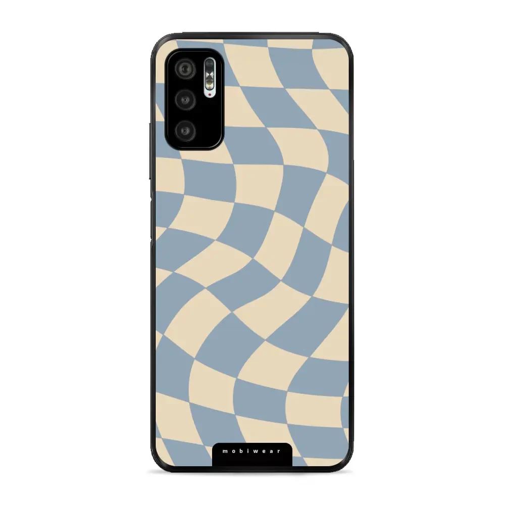 Lesklý kryt Mobiwear Glossy - Xiaomi Redmi Note 10 5G - GA59G Modrá a béžová šachovnice