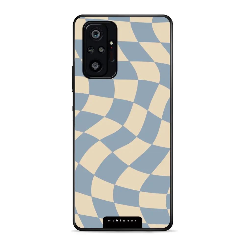 Lesklý kryt Mobiwear Glossy - Xiaomi Redmi Note 10 pro - GA59G Modrá a béžová šachovnice
