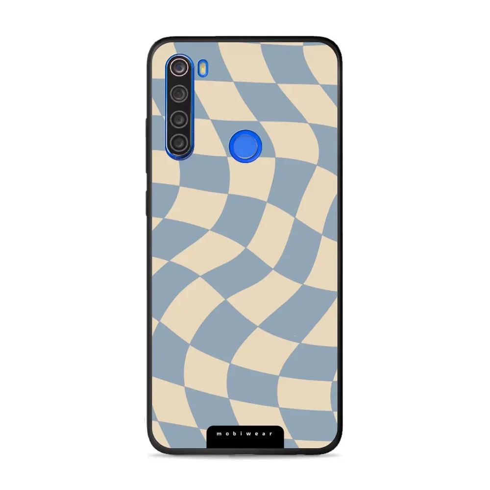 Lesklý kryt Mobiwear Glossy - Xiaomi Redmi Note 8T - GA59G Modrá a béžová šachovnice