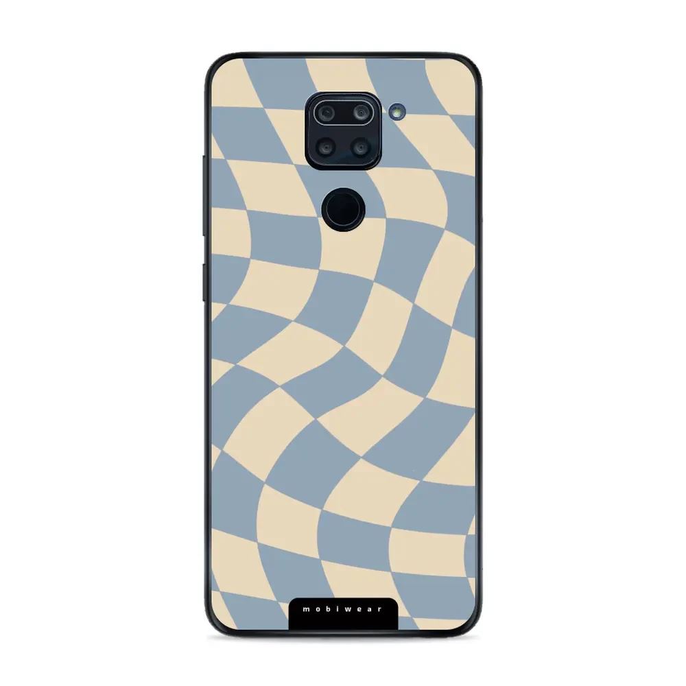 Lesklý kryt Mobiwear Glossy - Xiaomi Redmi Note 9 - GA59G Modrá a béžová šachovnice