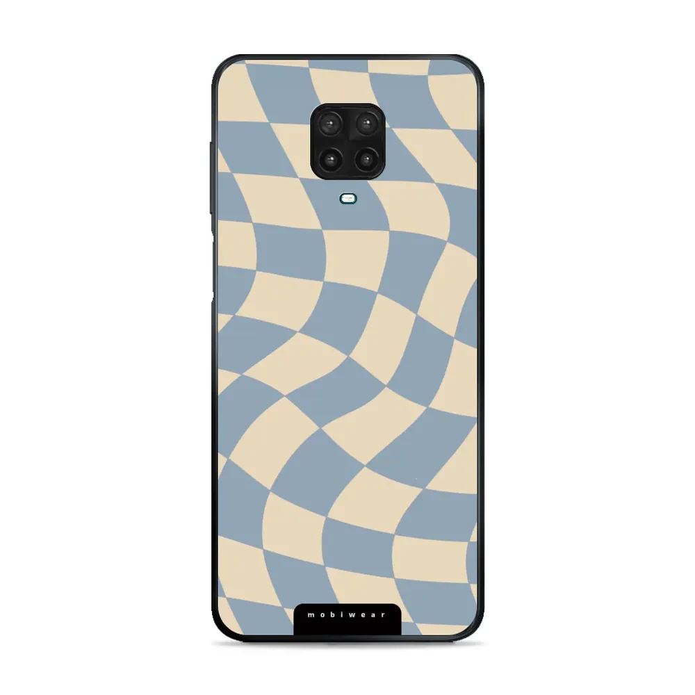Lesklý kryt Mobiwear Glossy - Xiaomi Redmi Note 9 Pro / Note 9S - GA59G Modrá a béžová šachovnice