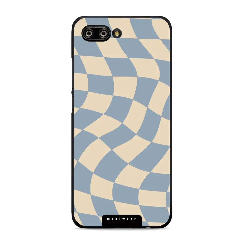 Lesklý kryt Mobiwear Glossy - Honor 10 - GA59G Modrá a béžová šachovnice