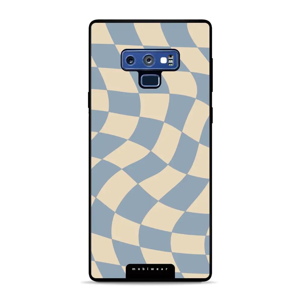 Lesklý kryt Mobiwear Glossy - Samsung Galaxy Note 9 - GA59G Modrá a béžová šachovnice