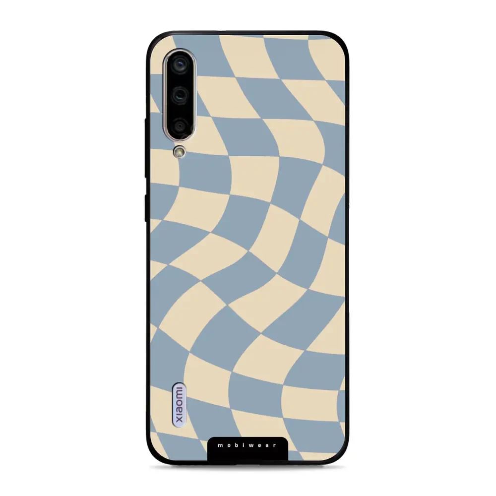 Lesklý kryt Mobiwear Glossy - Xiaomi Mi A3 - GA59G Modrá a béžová šachovnice