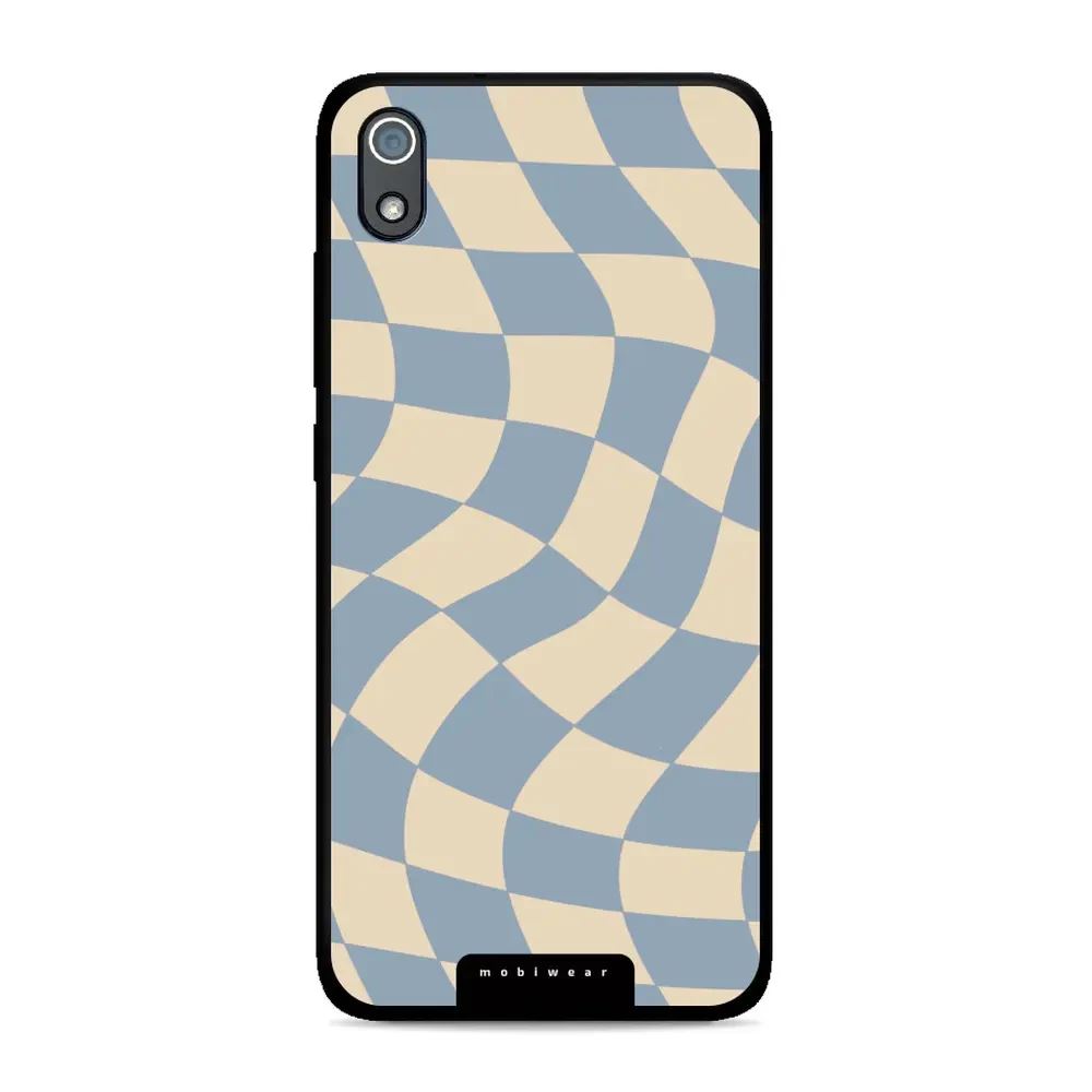 Lesklý kryt Mobiwear Glossy - Xiaomi Redmi 7A - GA59G Modrá a béžová šachovnice