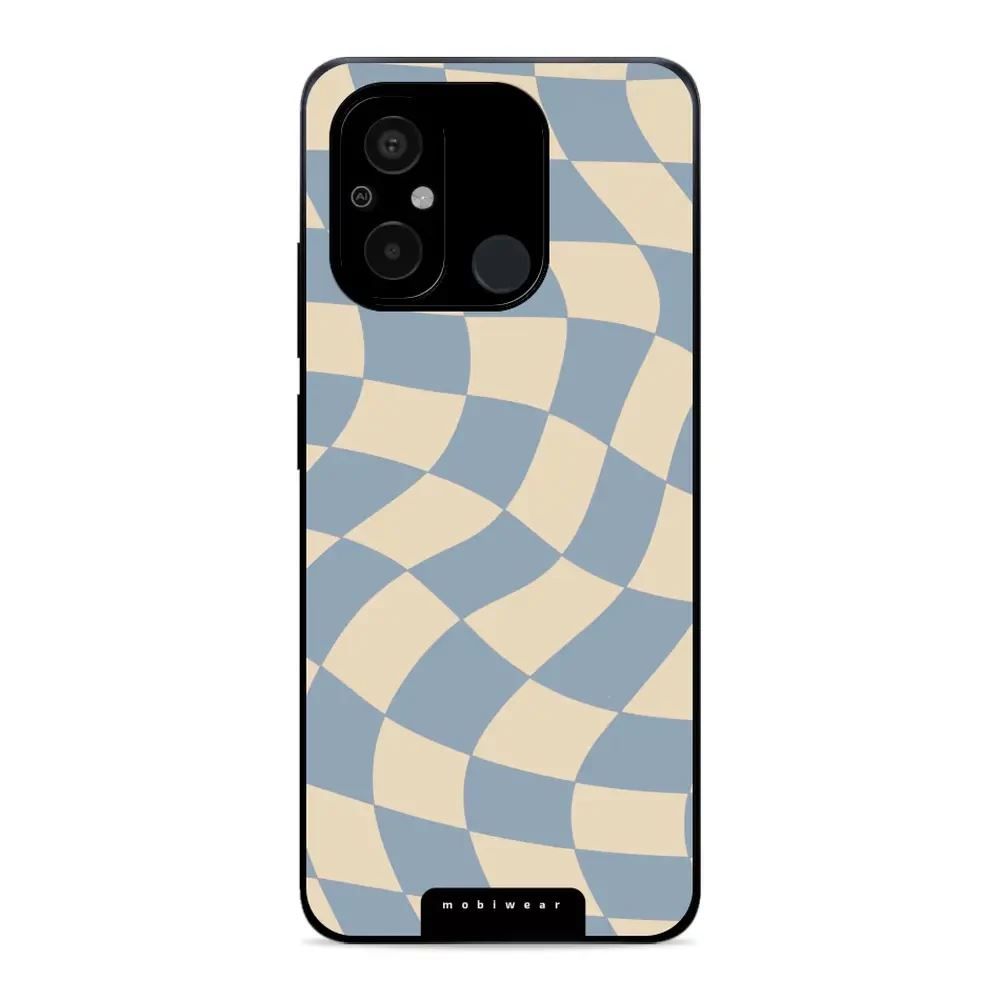 Lesklý kryt Mobiwear Glossy - Xiaomi Redmi 12C - GA59G Modrá a béžová šachovnice