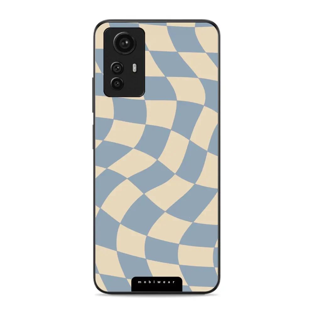 Lesklý kryt Mobiwear Glossy - Xiaomi Redmi Note 12S - GA59G Modrá a béžová šachovnice