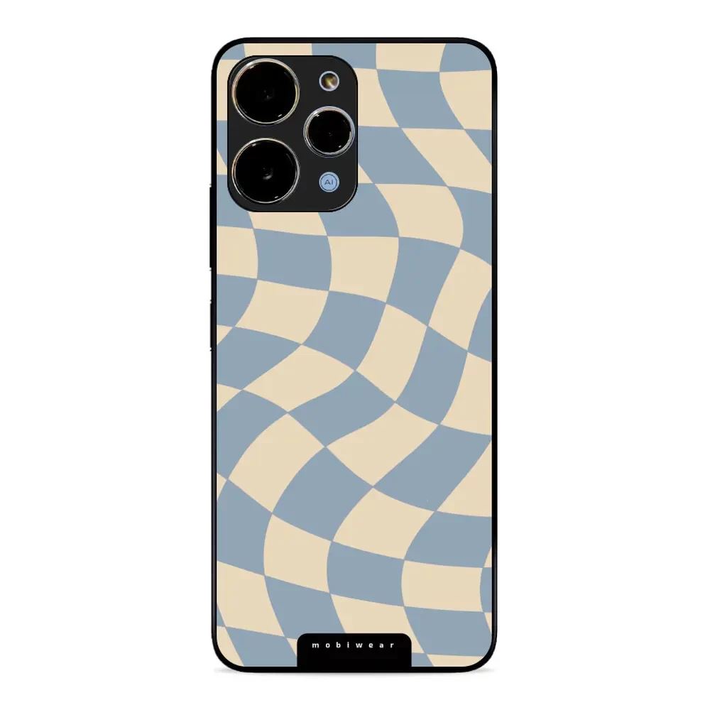 Lesklý kryt Mobiwear Glossy - Xiaomi Redmi 12 - GA59G Modrá a béžová šachovnice