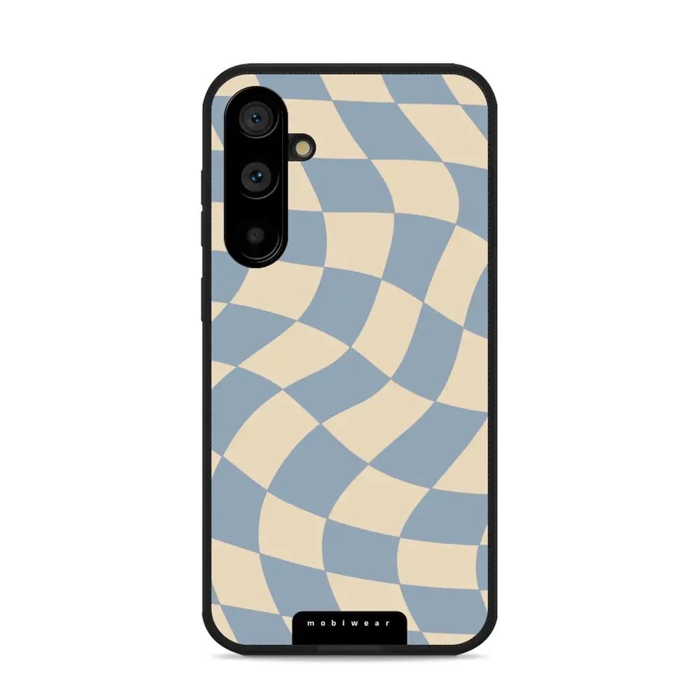 Lesklý kryt Mobiwear Glossy - Samsung Galaxy S23 FE - GA59G Modrá a béžová šachovnice