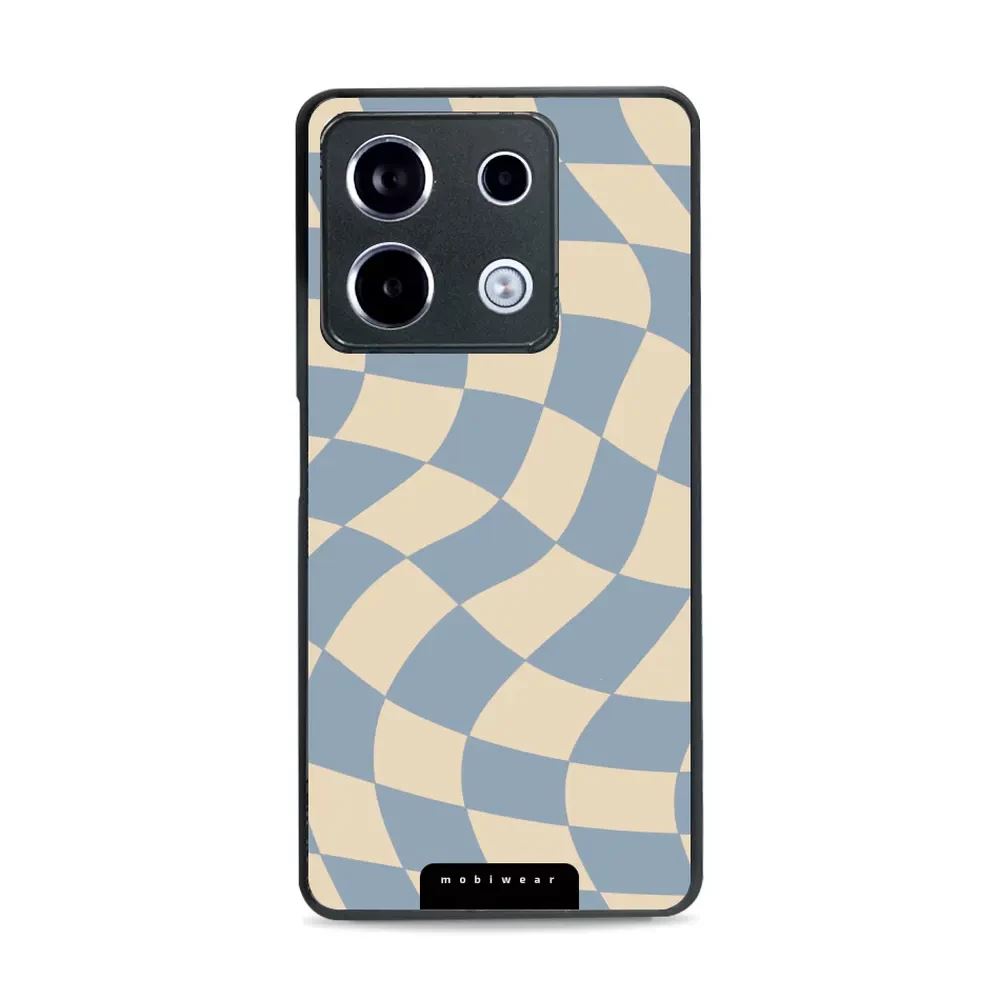 Lesklý kryt Mobiwear Glossy - Xiaomi Redmi Note 13 Pro 5G / Poco X6 5G - GA59G Modrá a béžová šachovnice