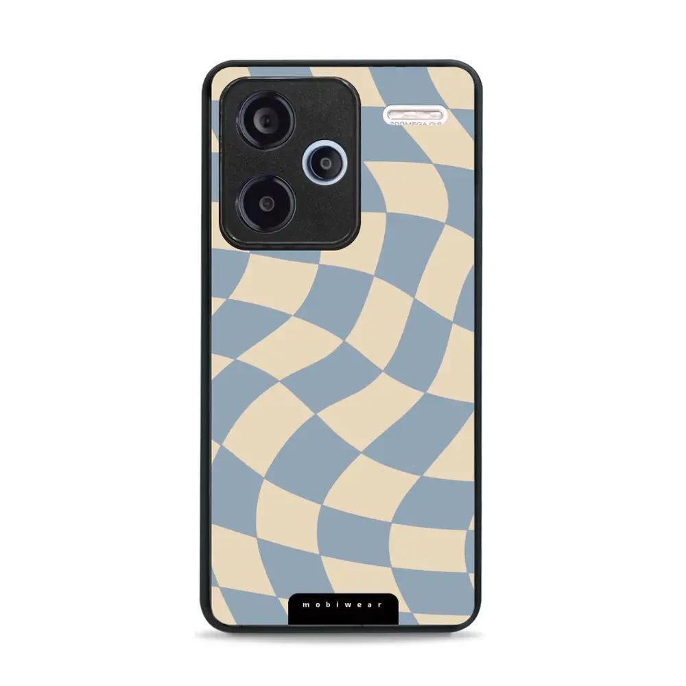 Lesklý kryt Mobiwear Glossy - Xiaomi Redmi Note 13 Pro Plus - GA59G Modrá a béžová šachovnice