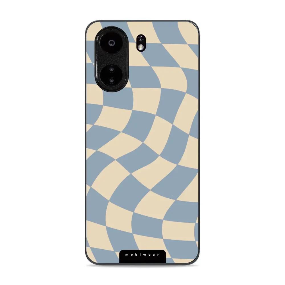 Lesklý kryt Mobiwear Glossy - Xiaomi Redmi 13C / Poco C65 - GA59G Modrá a béžová šachovnice