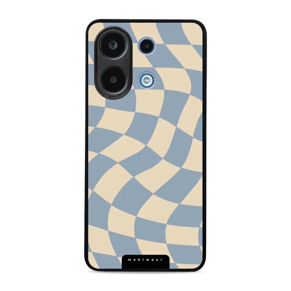 Lesklý kryt Mobiwear Glossy - Xiaomi Redmi Note 13 4G - GA59G Modrá a béžová šachovnice