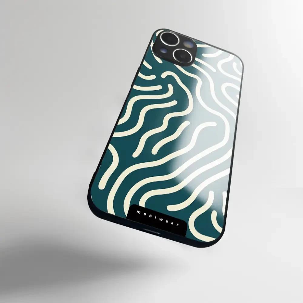 Lesklý kryt Mobiwear Glossy - Samsung Galaxy S21 Plus - GA61G Béžové linky - VÝPRODEJ