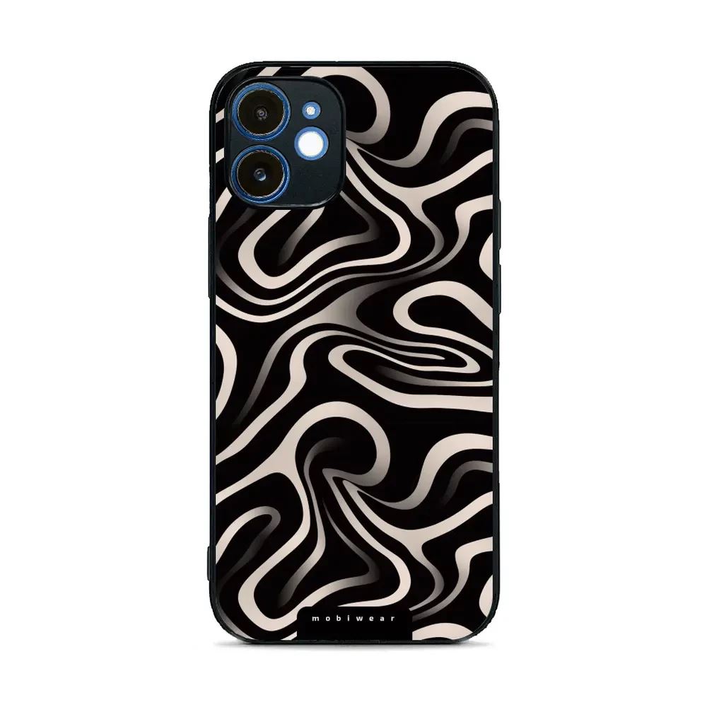 Lesklý kryt Mobiwear Glossy - Apple iPhone 12 - GA63G Vlnky a linky