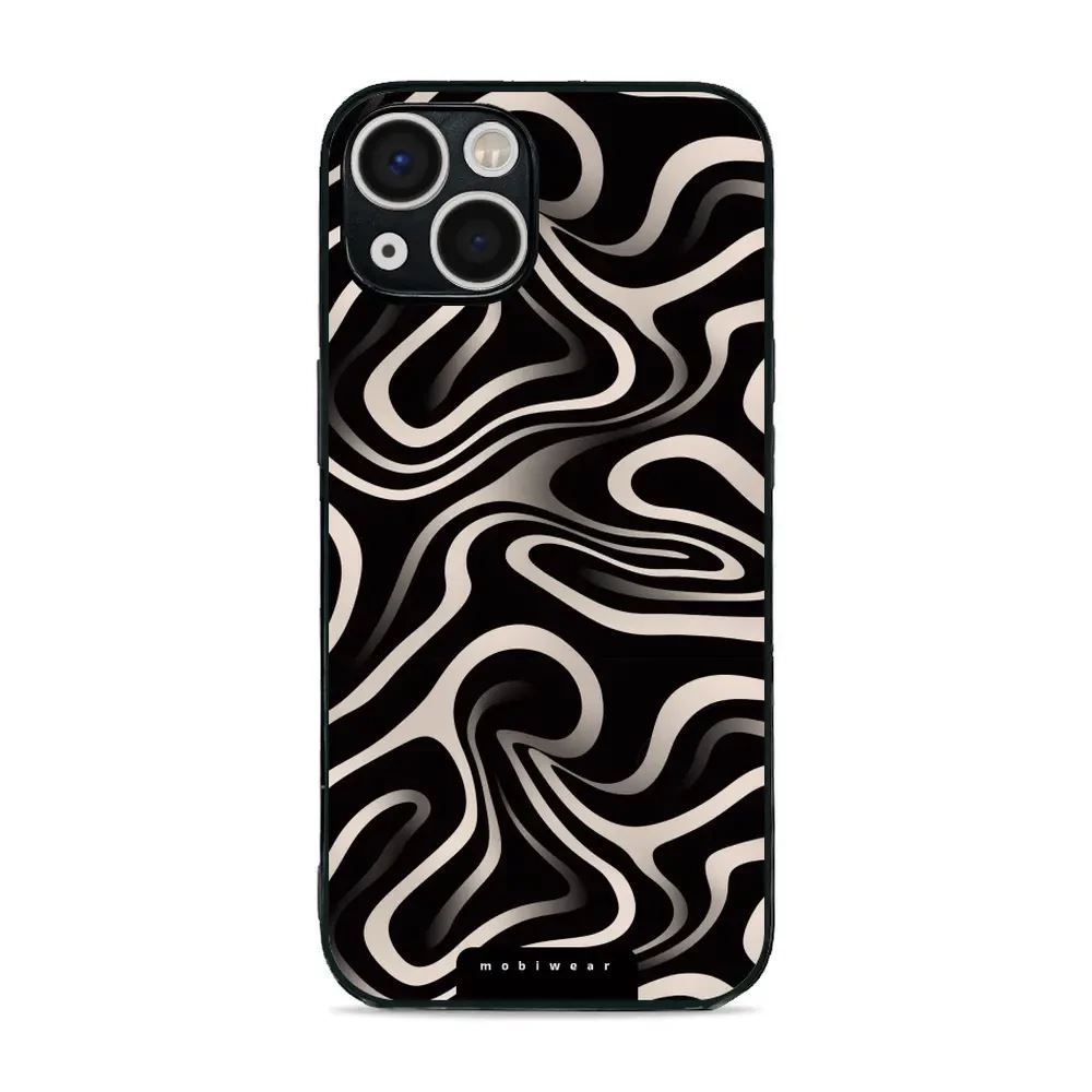 Lesklý kryt Mobiwear Glossy - Apple iPhone 13 - GA63G Vlnky a linky